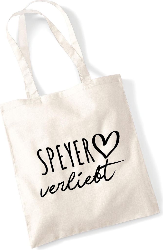 Huuraa Jutebeutel Speyer verliebt 10 Liter Natural Baumwolle Tasche Geschenkidee