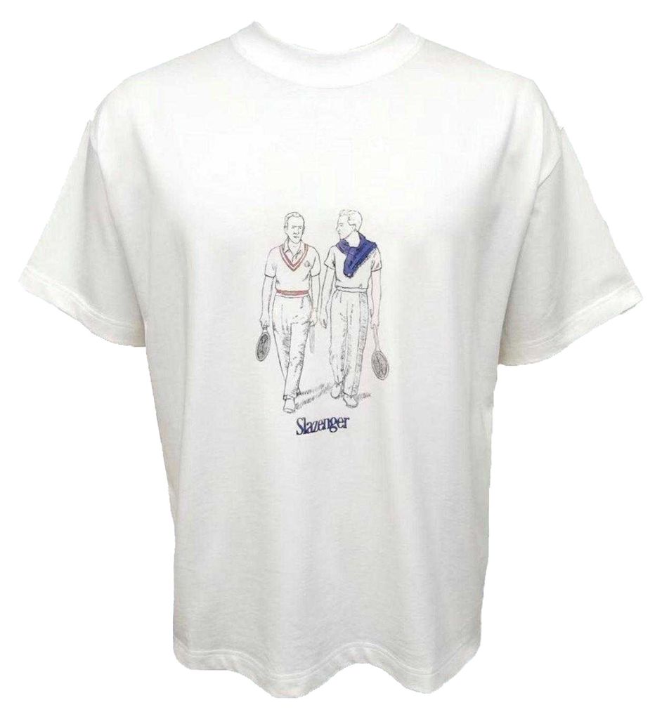 Slazenger - "Off-Court Warm Down" T-Shirt für Herren, Regulär GT21308 (S) (Weiß)