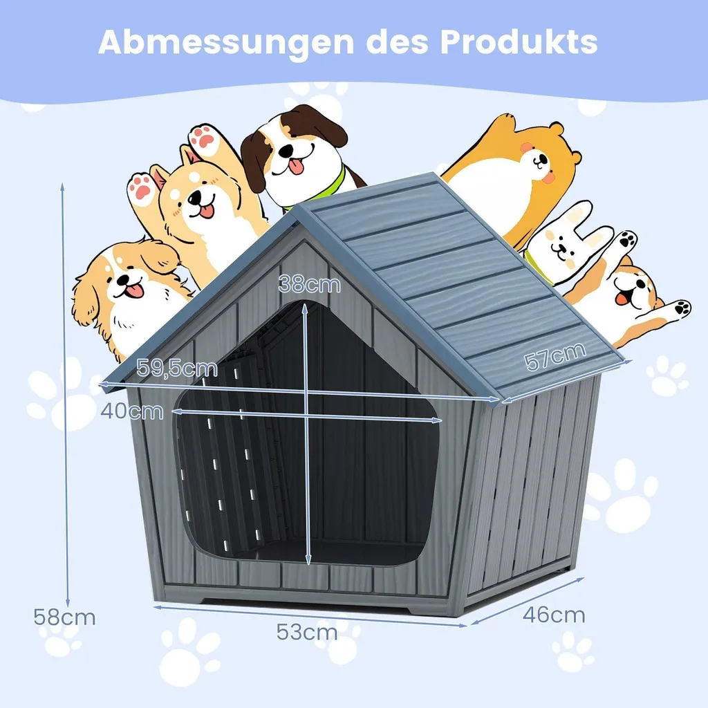 Maisonnette pour chat extérieure étanche et ventilée en résine durable