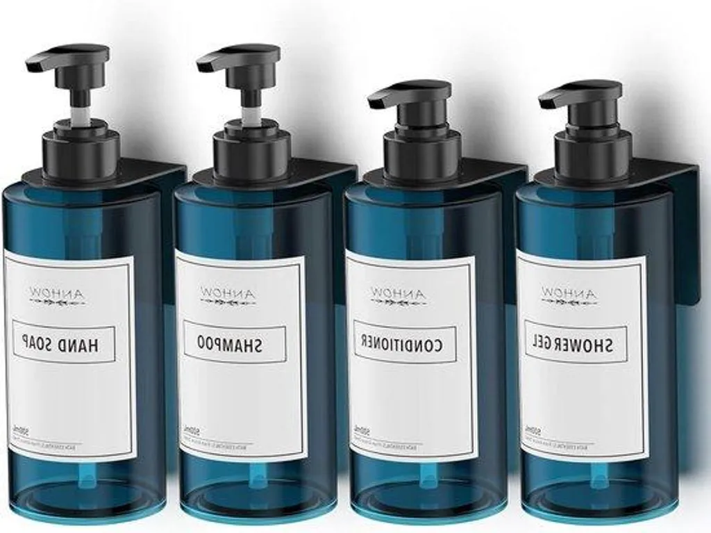 Distributeur de savon mural cuisine et salle de bain 500ml par 4