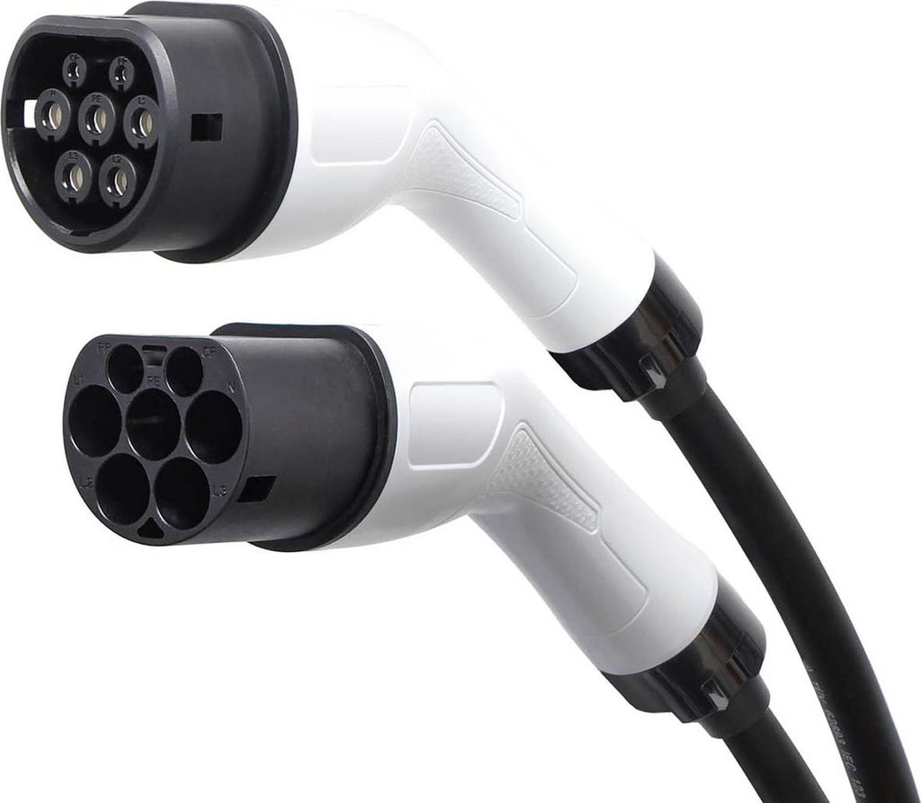 Gembird EV-Ladekabel Typ 2 auf Typ 2, 11 kW, 3-phasig, 16A, 4 Meter, schwarz