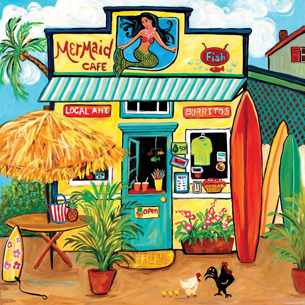 Puzzle 500 pièces XXL Mermaid Cafe de SunsOut - Scène sous-marine magique