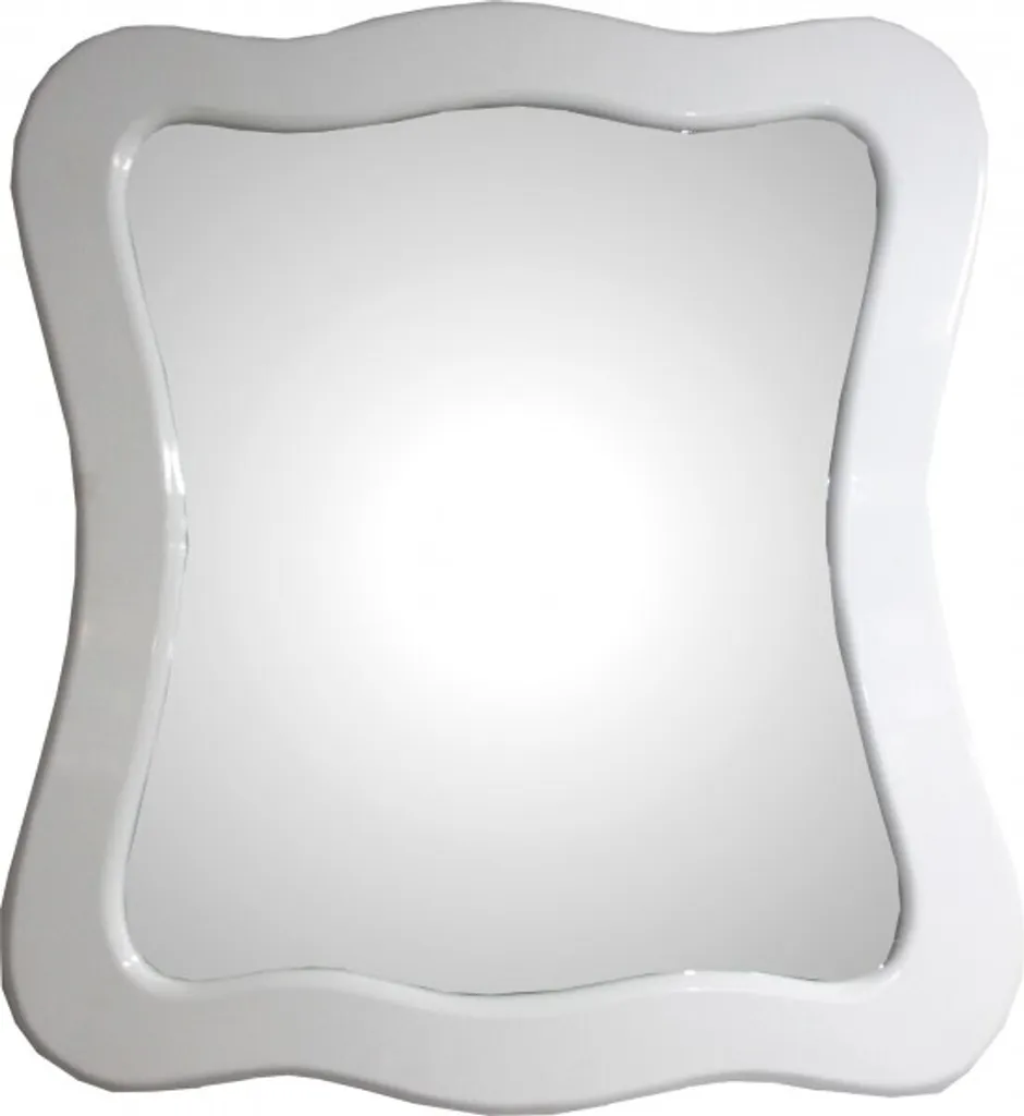 Miroir de Chambre Baroque Blanc 95 x 89 cm pour Coiffeuse et Salon