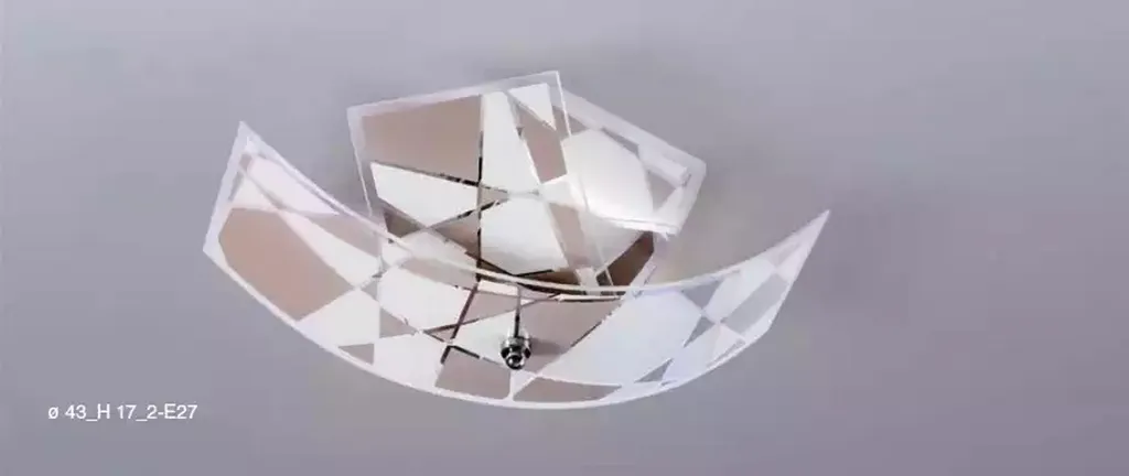 Grand Lustre Cristal Blanc Style Moderne avec 2 Douilles Éclat