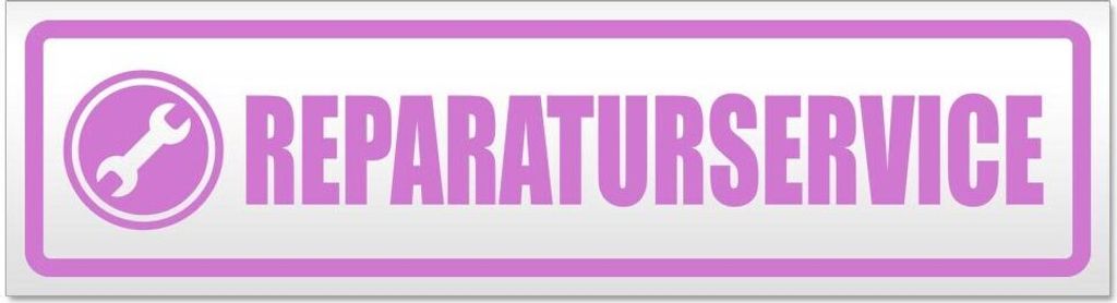 Kiwistar - Autoaufkleber - Flieder - 30 x 8 cm - Reparaturservice - Hinweis Aufkleber Sticker für Auto, Kfz, Fahrrad, PKW, LKW