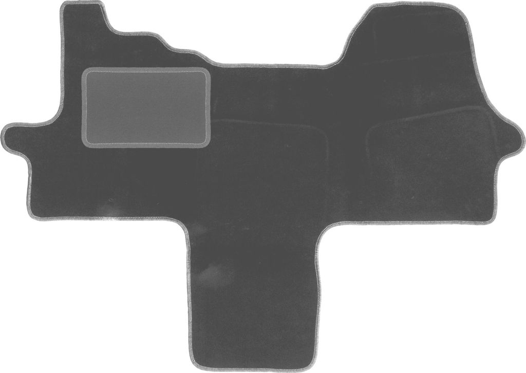 Fahrerfußmatte Velours graphit passend für Citroen Jumper II (2006-2014, Lieferung) – mit Befestigungen – passgenau