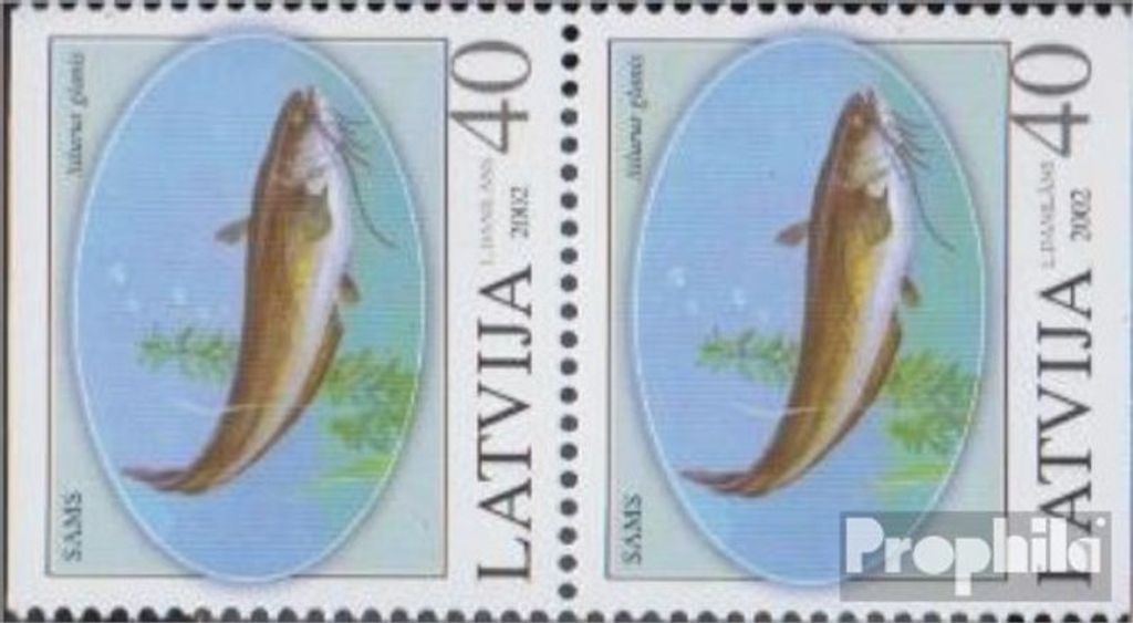 Briefmarken Lettland 2002 Mi 575Do/Du Paar postfrisch Fische