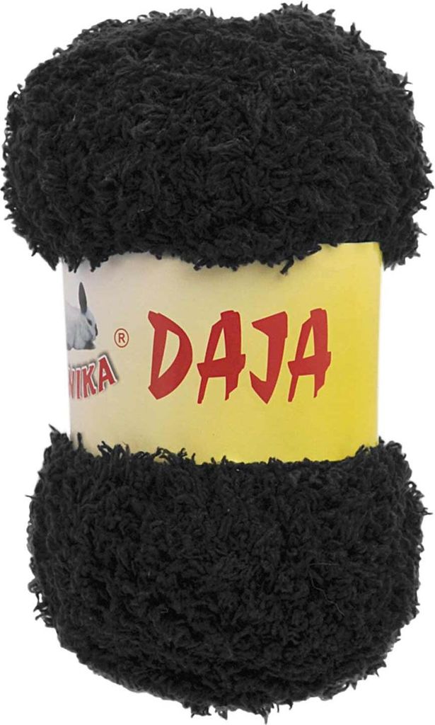 50g Kuschelgarn Daja Kuschelwolle Chenille-Strickgarn Farbauswahl, Farbe:schwarz