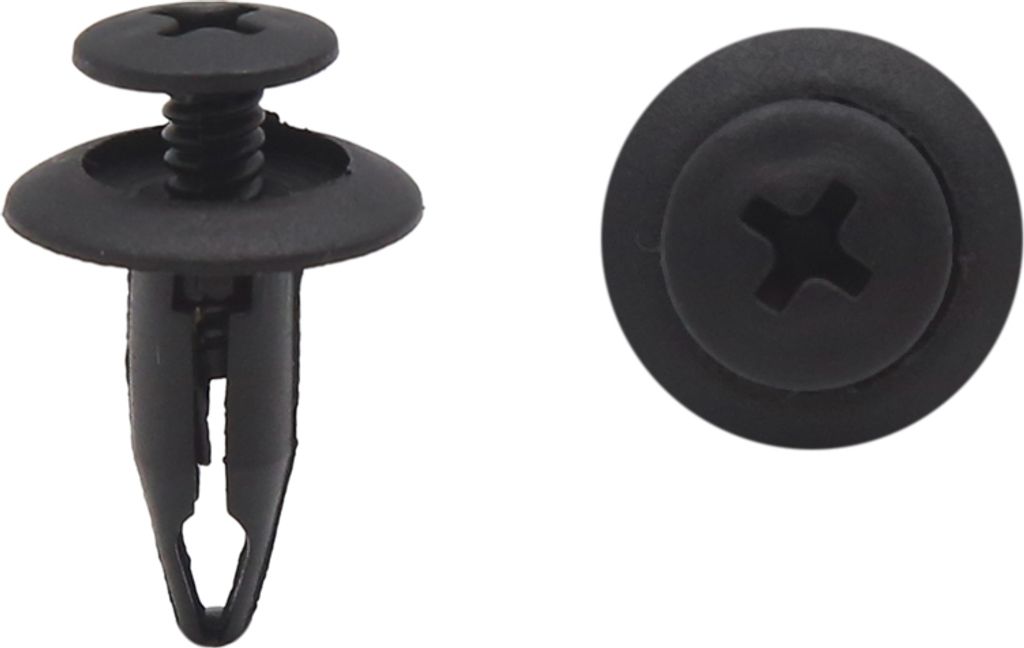 20 Stück Schwarz Auto Kunststoff Nieten Wetterschutzleiste Stoßstange Fastener Clip 6mm