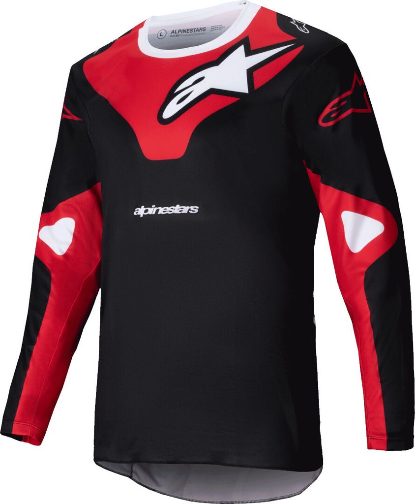 Alpinestars Racer Veil Motocross Jersey, schwarz/rot, 2XL