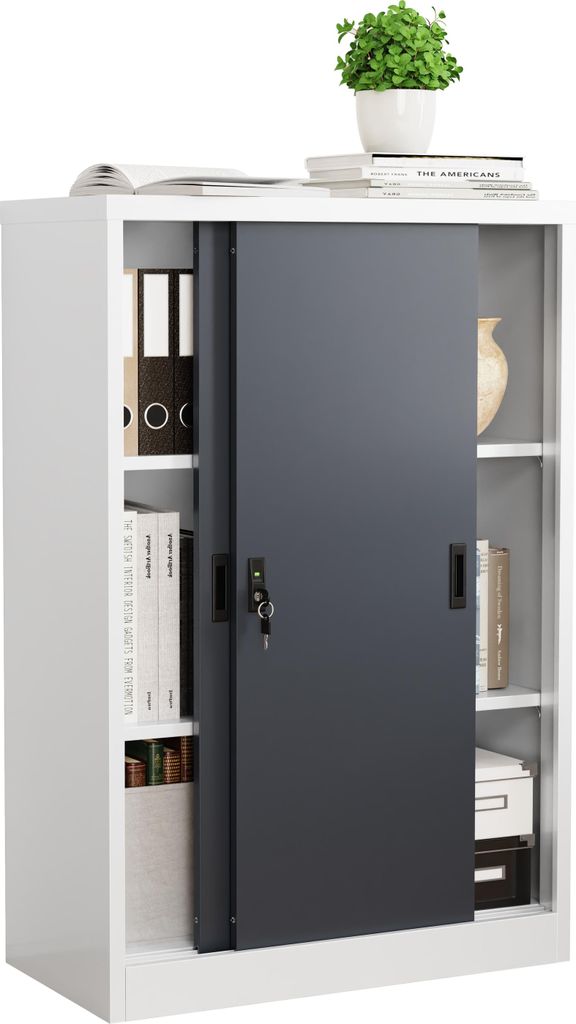 Metalowa szafka biurowa H. 120 x W. 80 x T. 40 cm / Szafka Zdjęcie produktu 