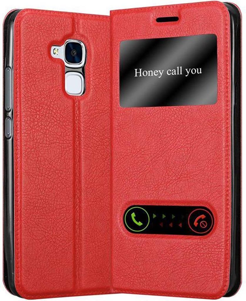 Cadorabo Schutzhülle für Honor 5C Hülle in Rot Handyhülle Book Case Cover Etui