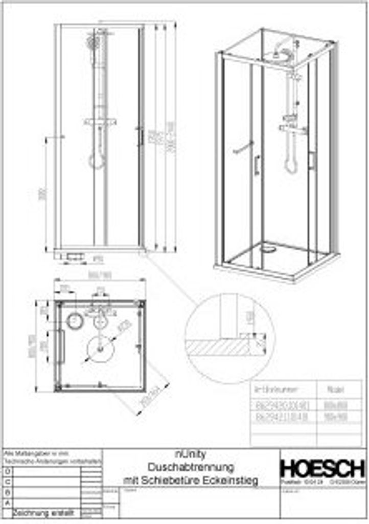 Hoesch 8629421.101401 DA nUnity Eckversion 900x900 Produktbild 