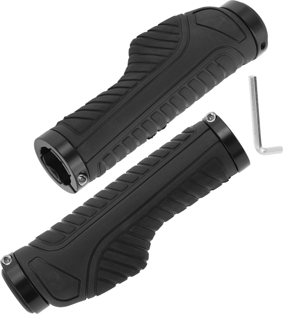 1 Satz Fahrradlenkergriffe, rutschfeste ergonomische Design-Fahrradgriffe, Lenkergriffe mit Aluminiumlegierungssperre für E-Bike Trekking Bike MTB...