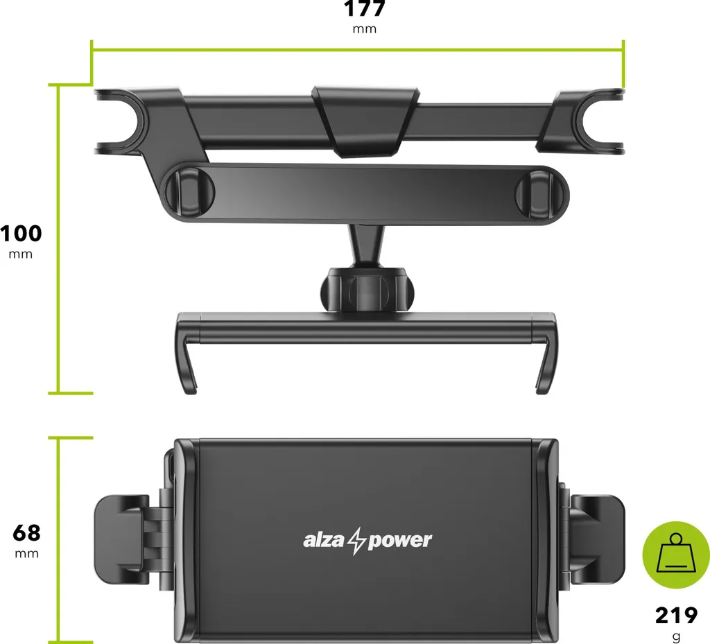 Support Tablette AlzaPower TACC100 Aluminium Noir Réglable et Stable - 3