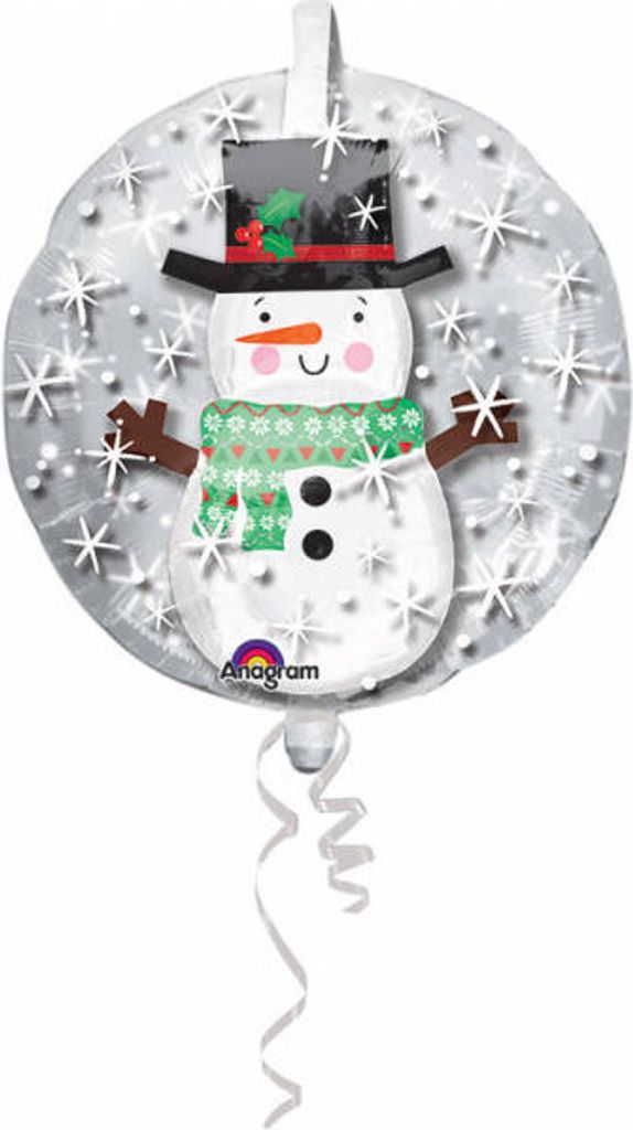 Ballon im Ballon Schneemann Snowman Insider 60 cm Produktbild 