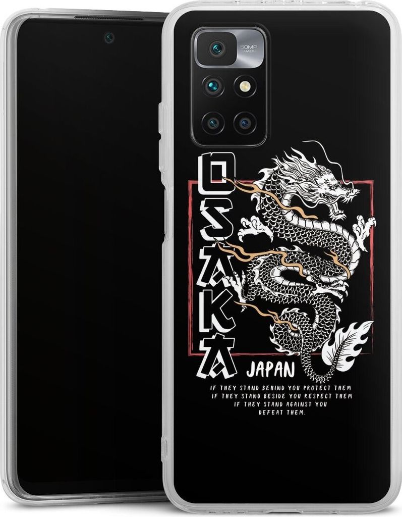 DeinDesign Handyhülle für Xiaomi Redmi 10 Silikon Hülle Case Smartphone Schutzhülle Drache Japan Meer