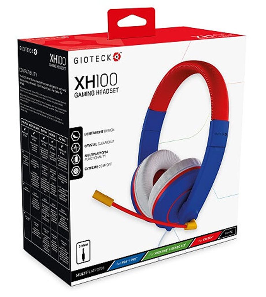 Nintendo Switch Headset Wired Stereo Blue/Red XH-100S