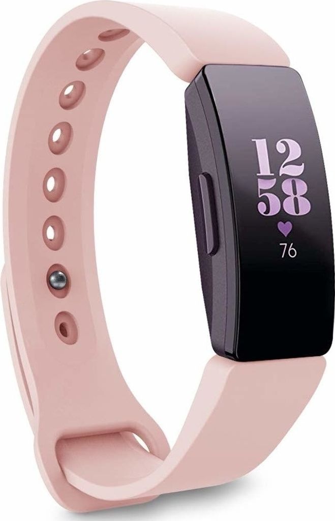 Strap-it Fitbit Inspire (HR) / Inspire 2 Silikon Armband (Hellrosa) - Große: S/M