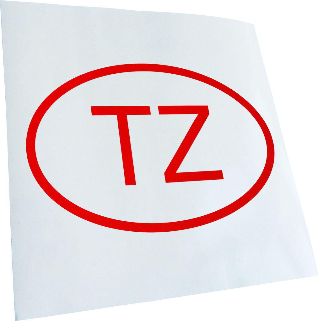 Kiwistar - Autoaufkleber - Tansania TZ Heckscheibe - Aufkleber für Auto Kfz Fahrrad, LKW, Truck Mofa