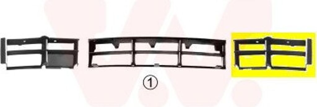 VAN WEZEL Lüftungsgitter Grill Stoßfänger für BMW 5 Limousine (E39)