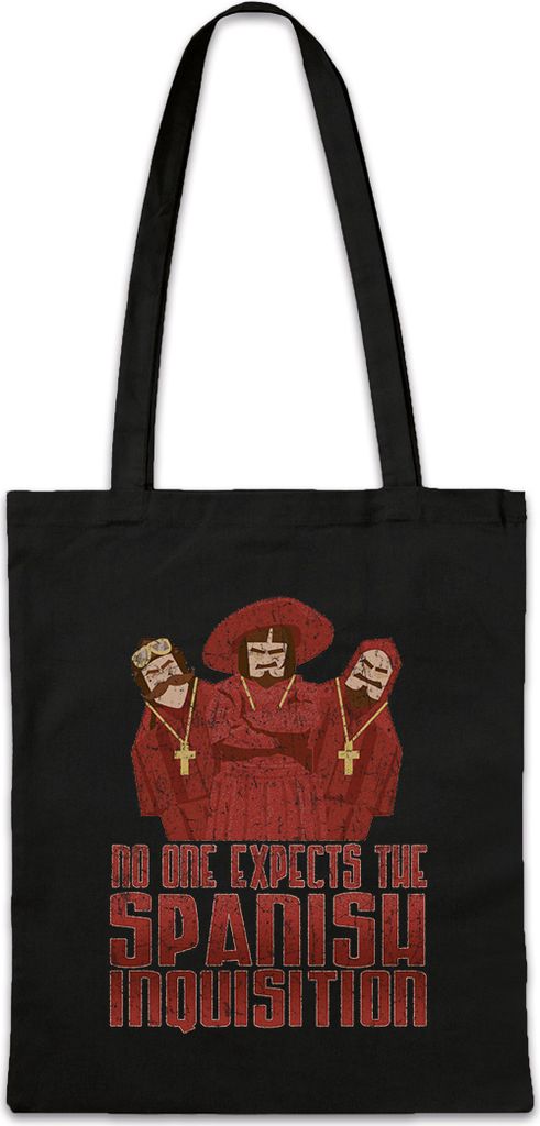 Urban Backwoods No One Expects The Spanish Inquisition, Stofftasche, Farbe: Schwarz