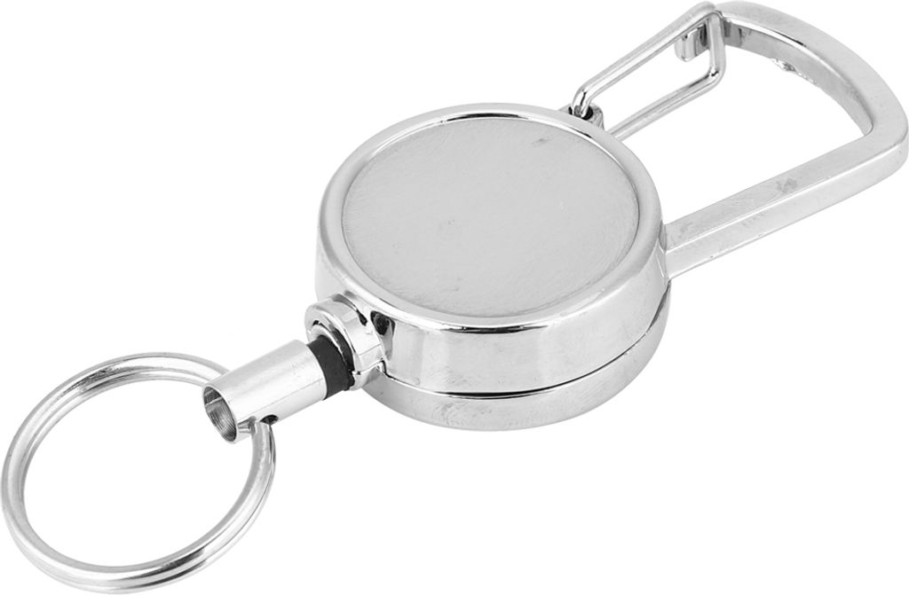 Metall Retractable Schlüsselkette mit hoher Resilienz Nylondraht Anti Lost Seilschlüsselende Schnalle Outdoor -Werkzeug