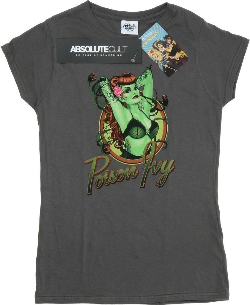 DC Bombshells - T-Shirt für Damen BI1717 (M) (Holzkohle)