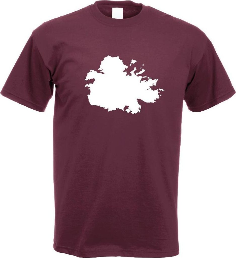 Kiwistar - T-Shirt - Burgund - Antigua und Barbuda Herren Funshirt Bedruckt Design Sprüche Spruch Motive - mit Motiv Bedruckt - Funshirt Design - ...