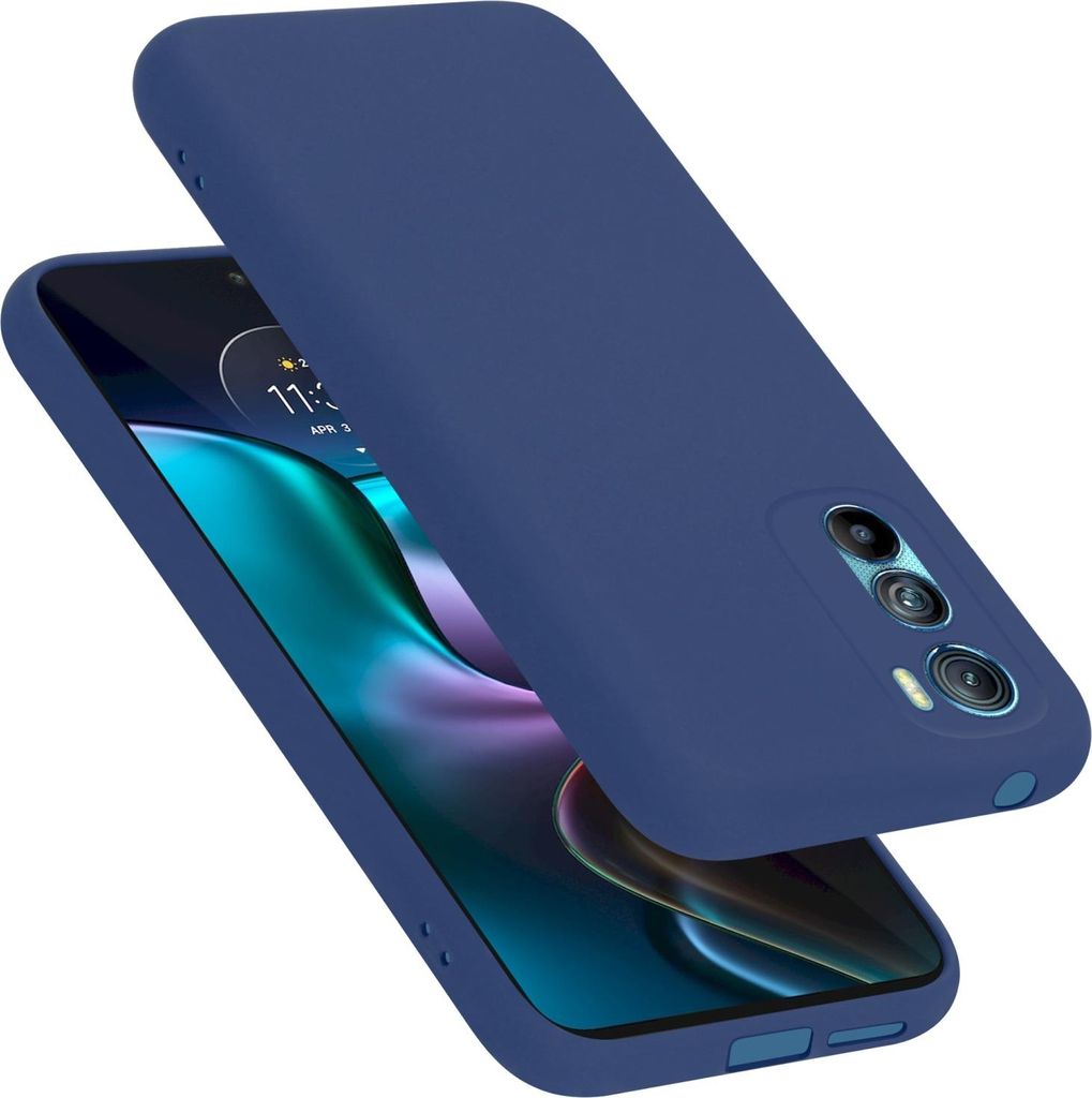 Cadorabo Schutzhülle für Motorola EDGE 30 Hülle in Blau Handyhülle Case Cover TPU Etui