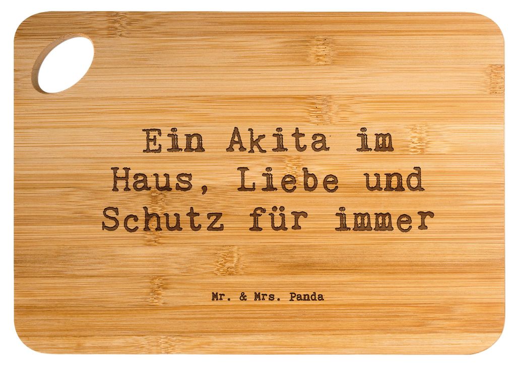 Mr. & Mrs. Panda Schneidebrett Spruch Akita Inu Liebe - Transparent - Geschenk, Brett, Hund, muskulöser, Hackbrett, vesperbrett, Hunderassen, Hund...