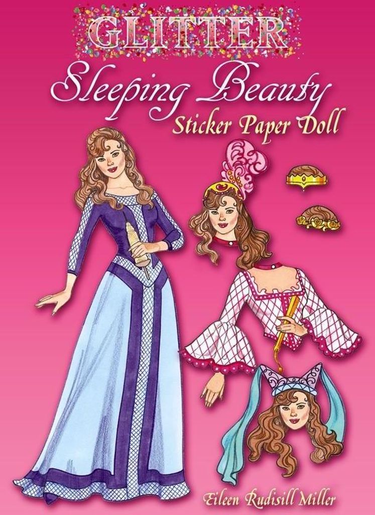 Glitter Sleeping Beauty Sticker Paper Doll