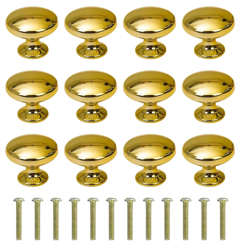 Poignées de meuble rondes dorées 30mm : remplacez vos vieux boutons