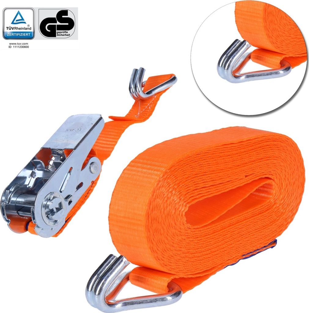 LOADCARE Spanngurt Festende 5 Tonnen - 50mm Rot Mit Spitzhaken