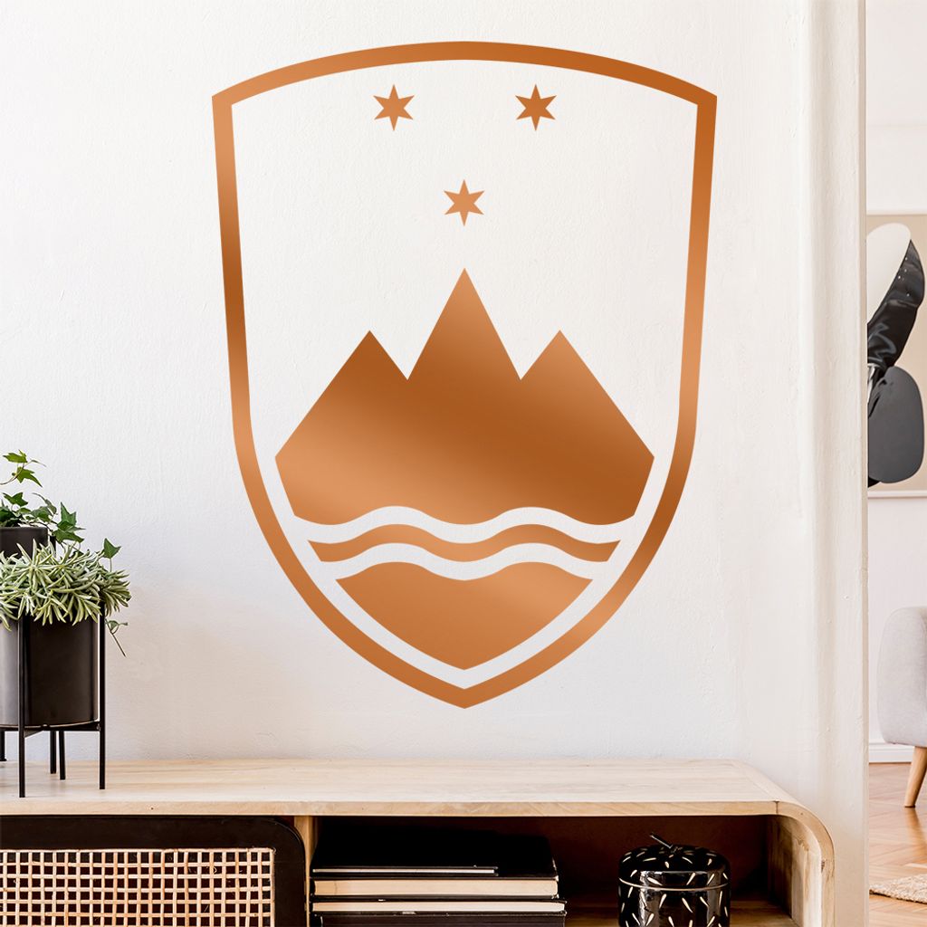 Slowenien Wappen Wandtattoo Wandaufkleber Wall Sticker - Dekoration, Küche, Wohnzimmer, Schlafzimmer, Badezimmer