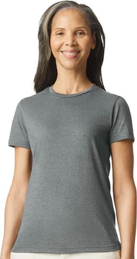 Gildan 64000L | Softstyle Damen T-Shirt - Farbe: Graphite Heather - Größe: S