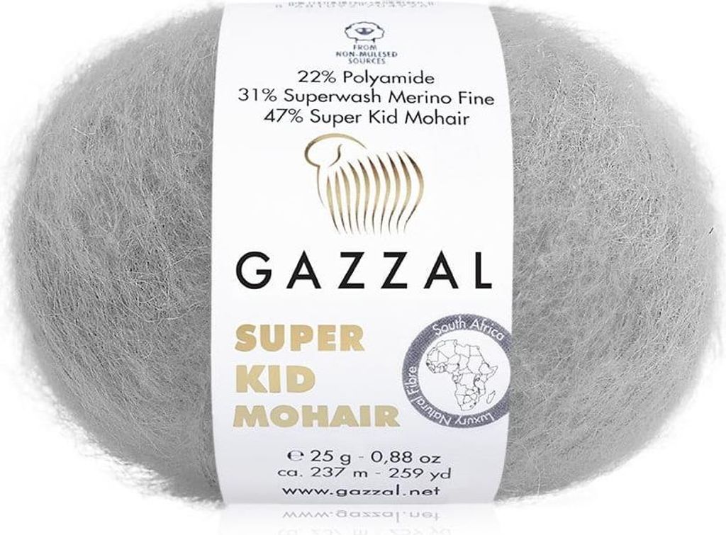 Gazzal Super Kid Mohair Weiche Wolle für Tücher,
