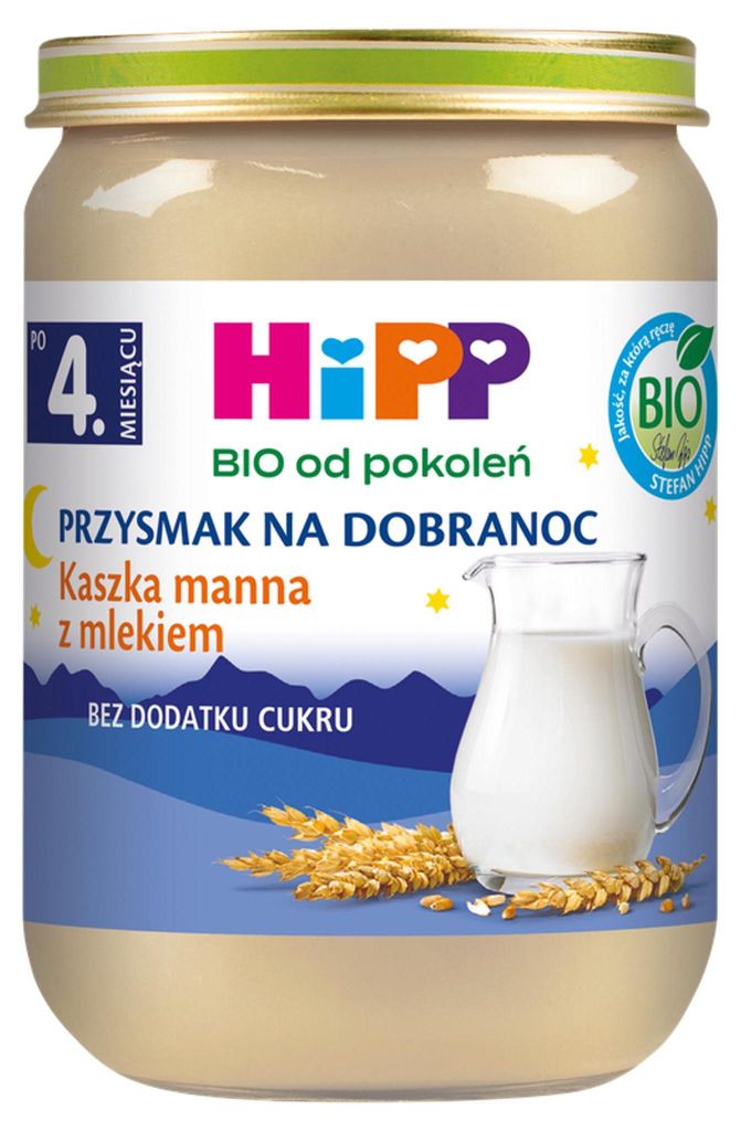 HiPP  Manna pap voor baby's, met melk, 190 g Productafbeelding 