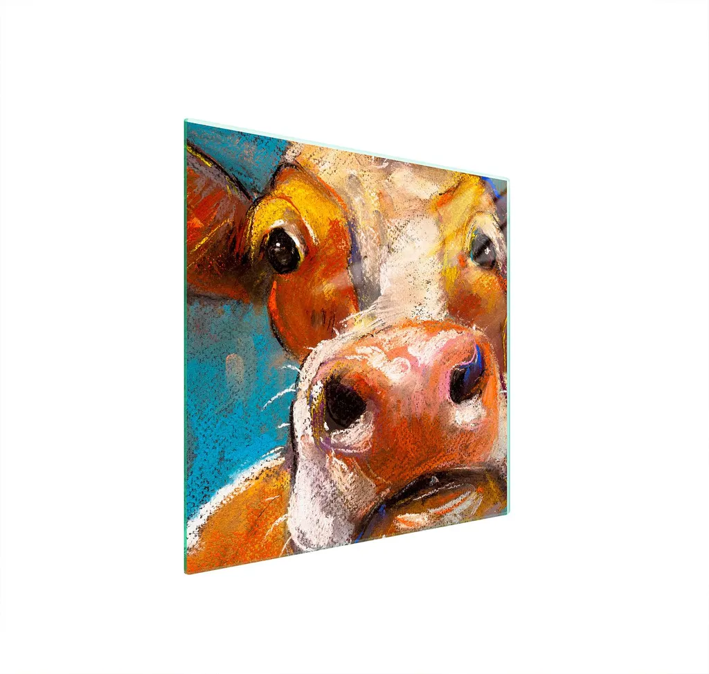 Piastra Vetro Temperato 50x52 Cow - Protezione Fornelli Universale