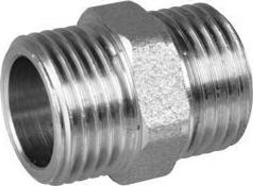 Verchromter Messingnippel 1/2" AQUER-Anschluss