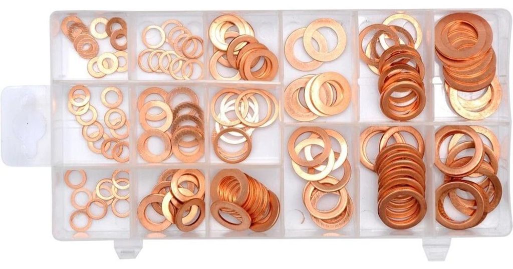 Yato - Unterlegscheiben, Kupfer, Ring (150er-Pack) AW1182 (Einheitsgröße) (Kupfer)