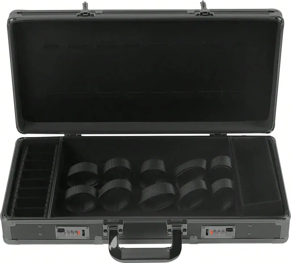 Coffret rangement coiffure sécurisé contre les chocs et le vol, noir