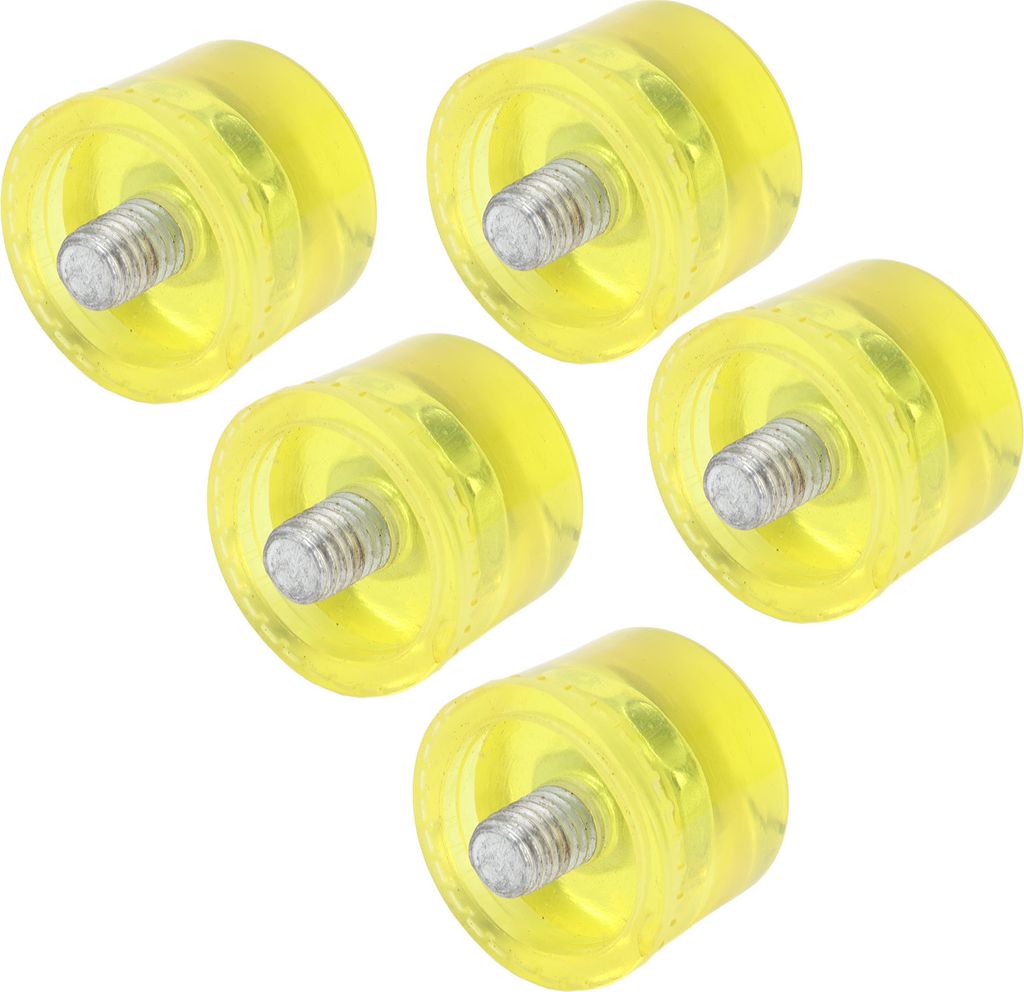 5 Stück Gummihammerkopf-Ersatz M8x1 Weiches Transparentes Gelbes Schlagspitzen-Zubehör-Set30mm