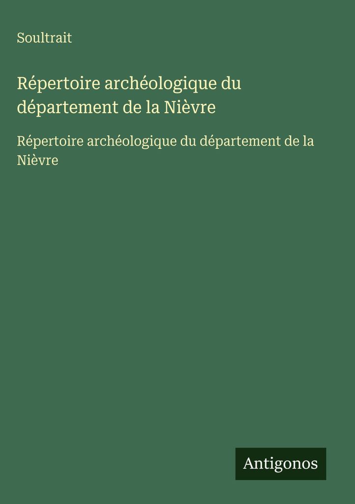 Archäologisches Verzeichnis des Departements Nièvre