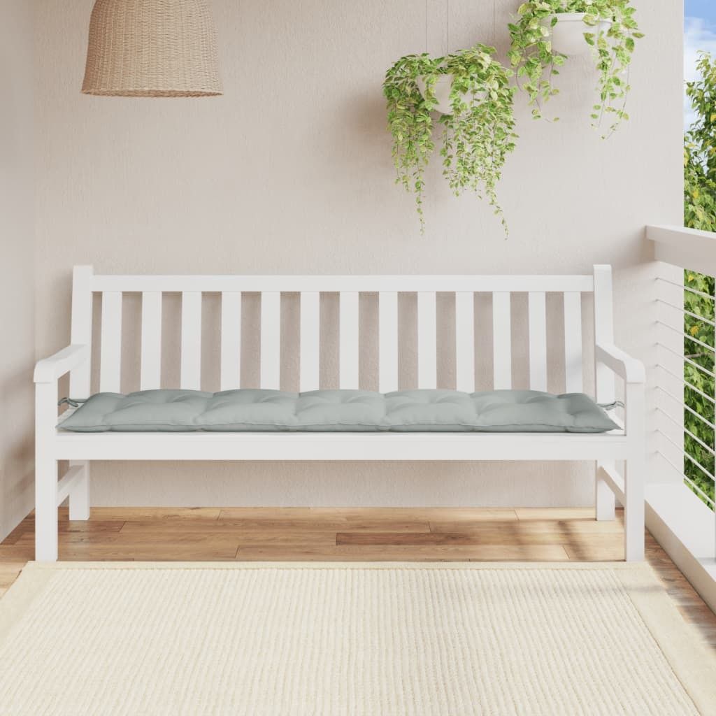 "Winter Sale" Gartenmöbelauflagen - Grau Gartenbank-Auflage Melange Hellgrau 180x50x7cm Stoff DE5381341