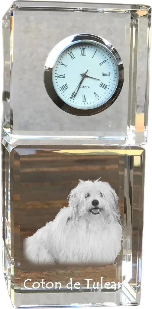 Orologio Tavolo Coton de Tulear Cristallo Art-Dog | Offerta Esclusiva