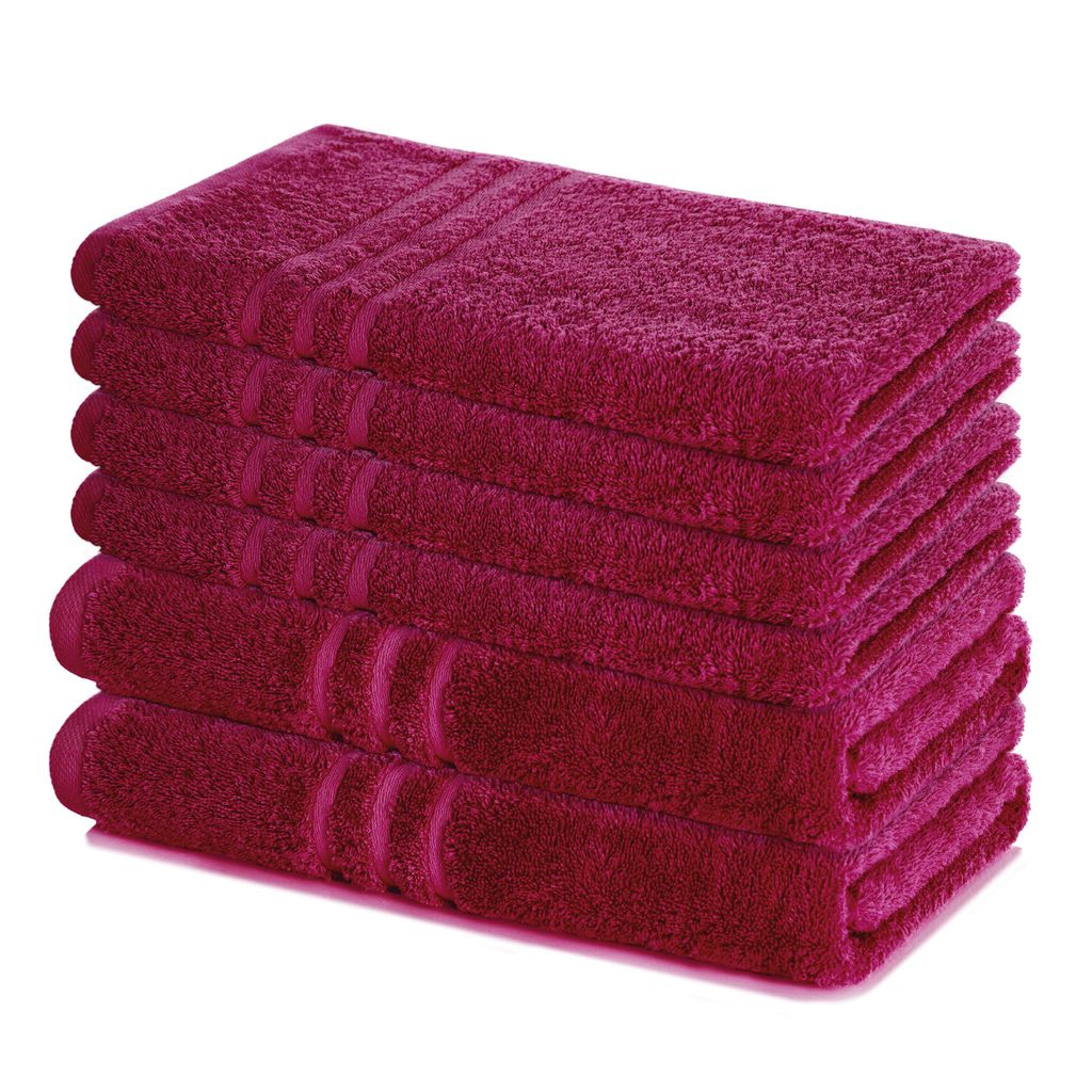 Lavea® 6-teiliges Handtuch Set Elena, 100% Baumwolle - 4x Produktbild 
