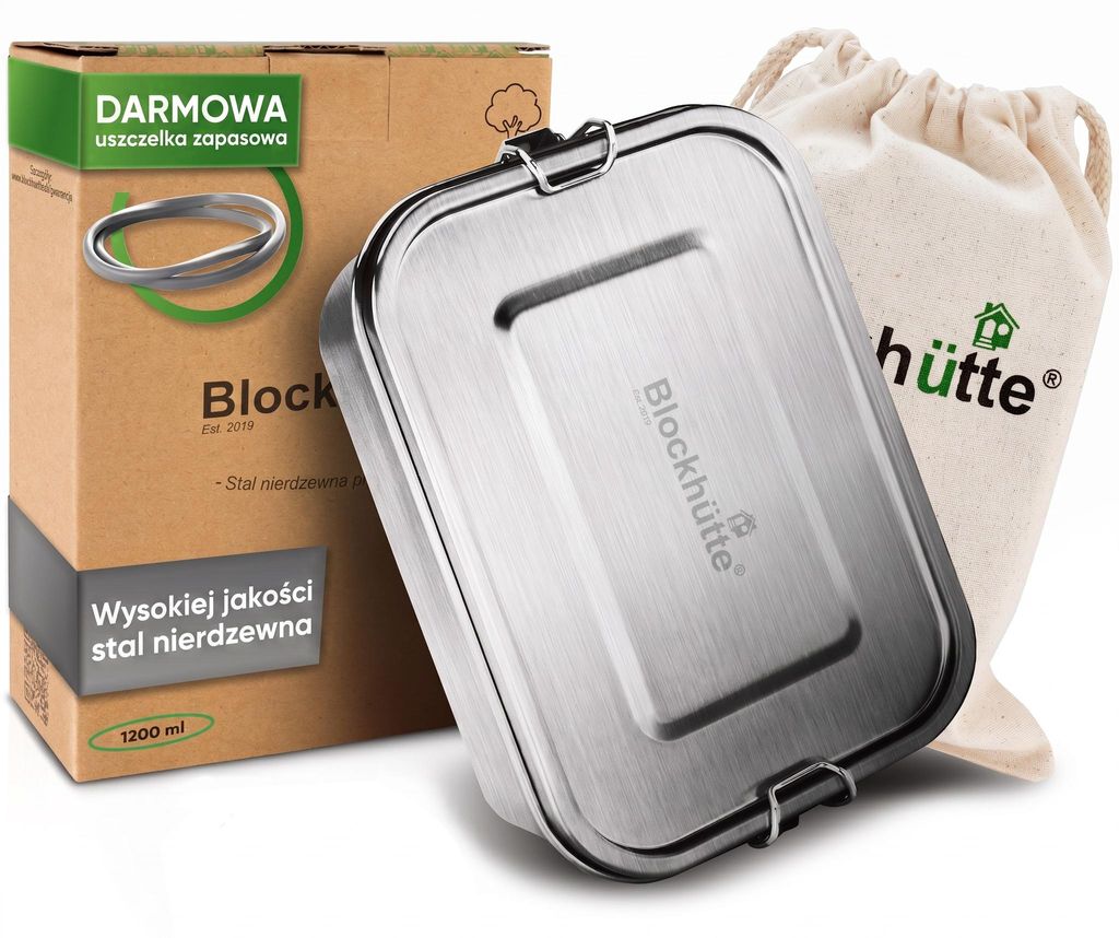 Blockhütte Śniadaniówka Stalowa z Przegródkami 1200 ml Zdjęcie produktu 