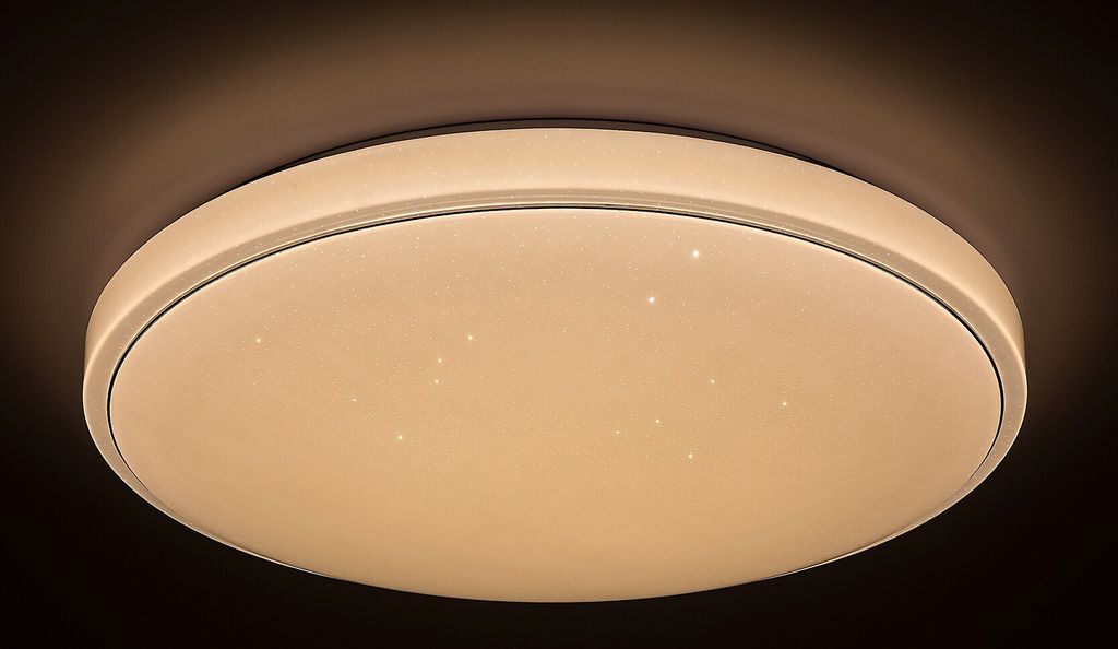 Rabalux 2117 Deckenleuchte Bruce, 40W, 3300lm, weiß, rund, rgb, dimmbar, ø590mm