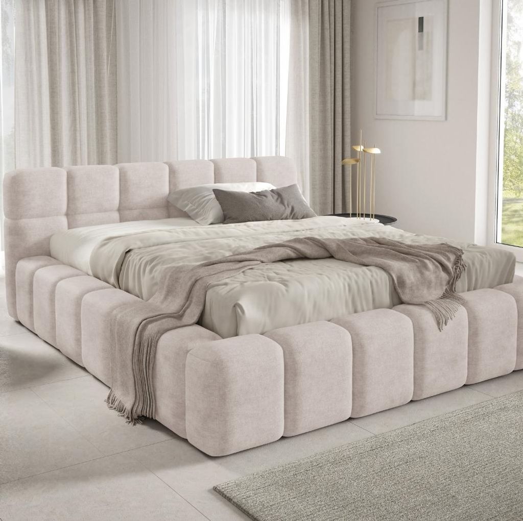 Łóżko tapicerowane NUBO Premium 160x200 cm z pojemnikiem na Zdjęcie produktu 